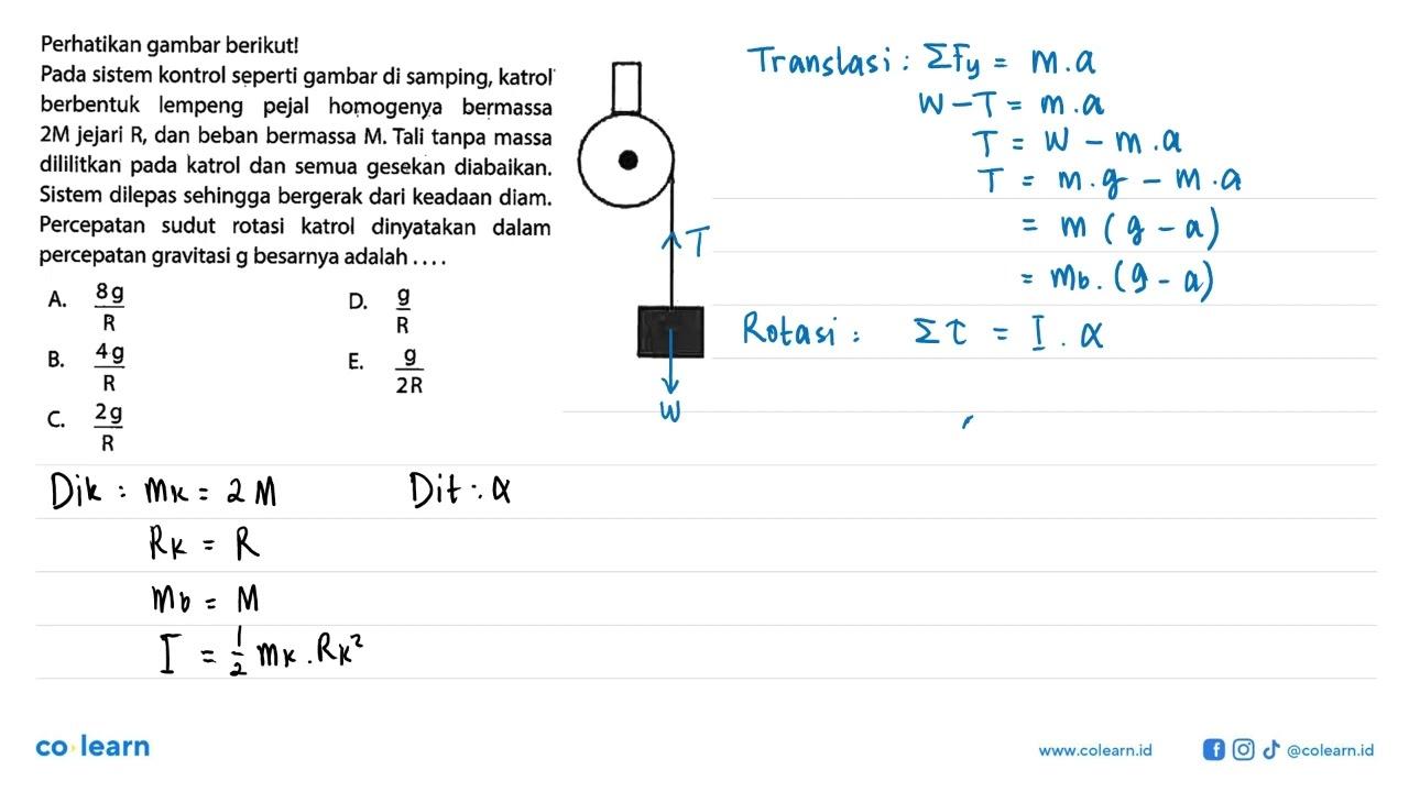 Perhatikan gambar berikut! Pada sistem kontrol seperti