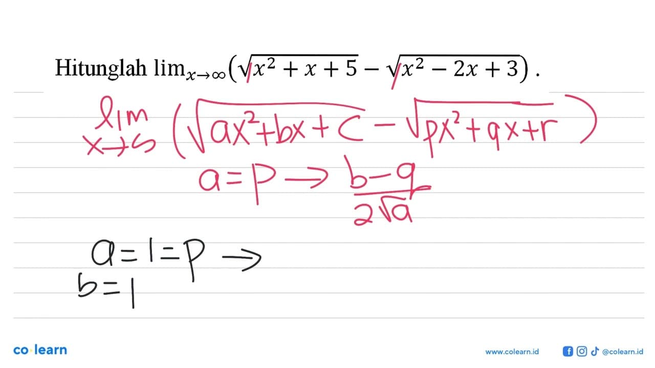 Hitunglah lim x -> 2 (x^2-4x+4)/(x^2-4).