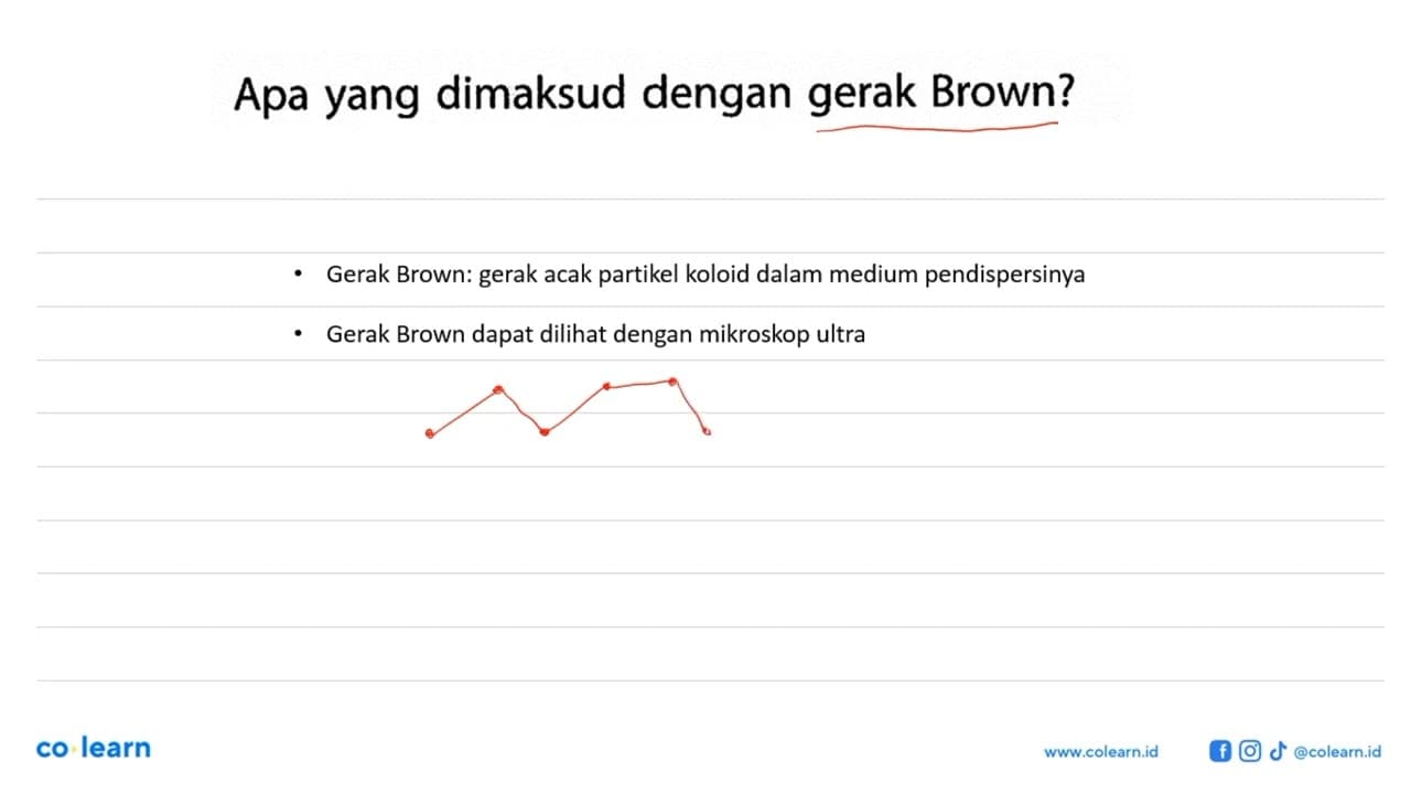 Apa yang dimaksud dengan gerak Brown?