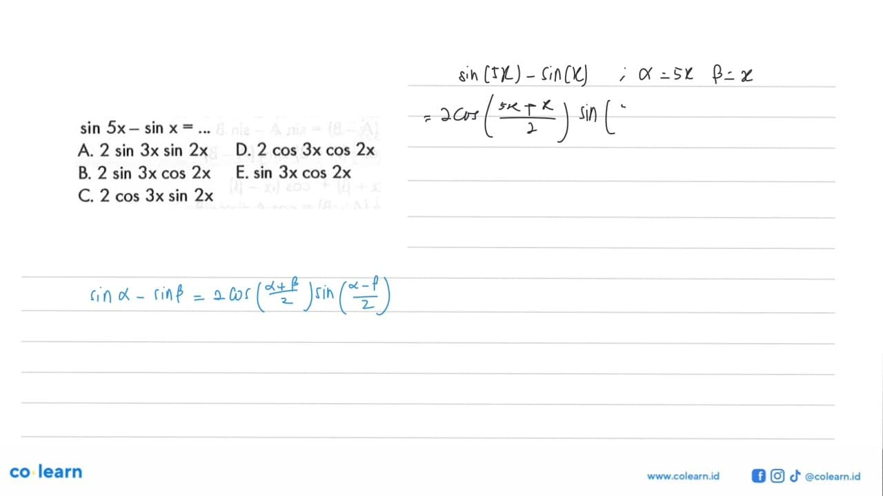 sin5x-sinx=...