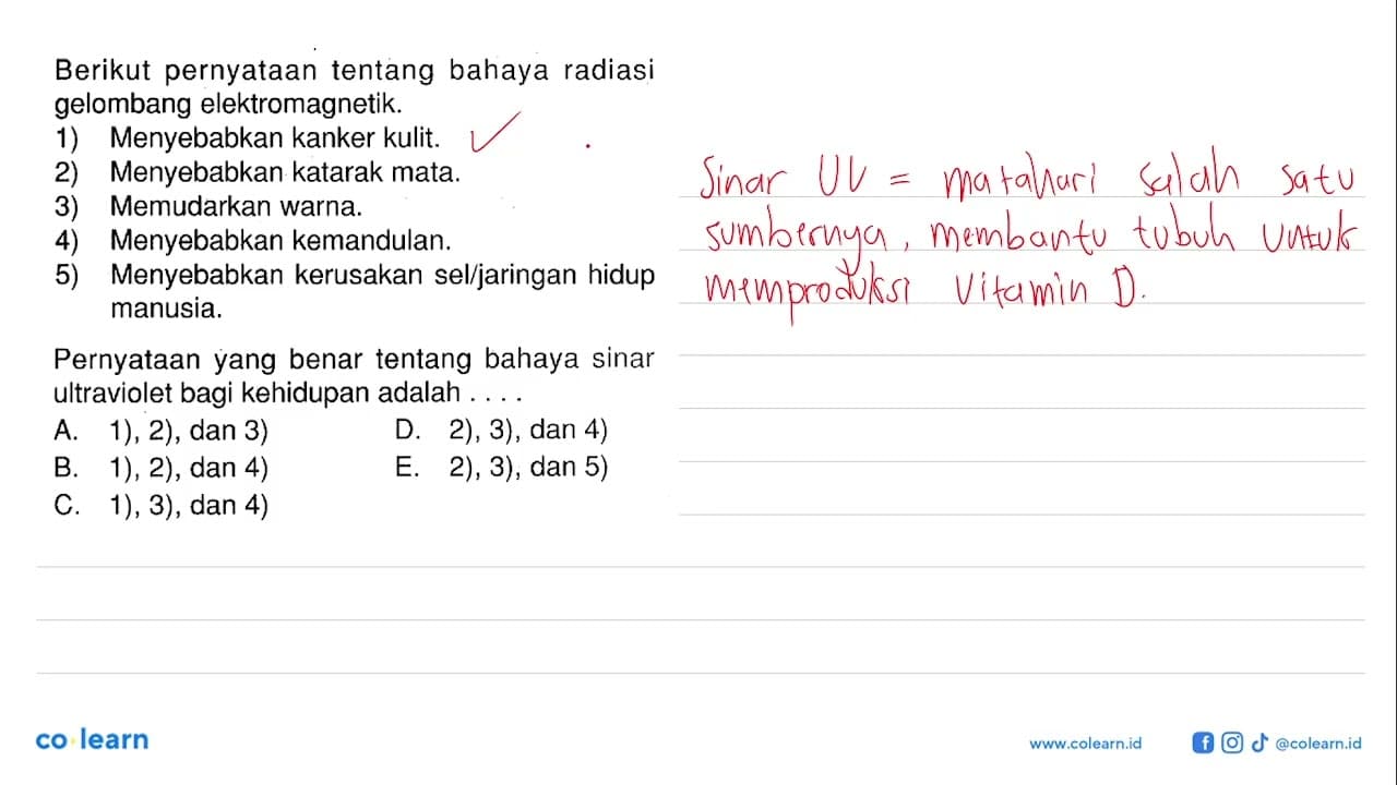 Berikut pernyataan tentang bahaya radiasi gelombang