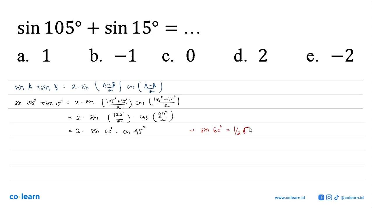 sin105+sin15=...