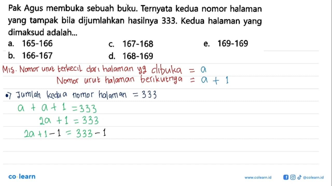 Pak Agus membuka sebuah buku. Ternyeta kedua nomor halaman