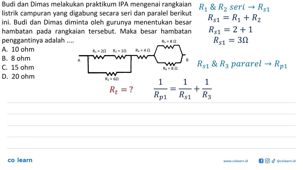 Budi dan Dimas melakukan praktikum IPA mengenai rangkaian