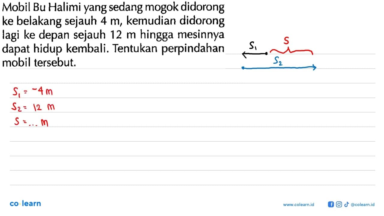 Mobil Bu Halimi yang sedang mogok didorong ke belakang