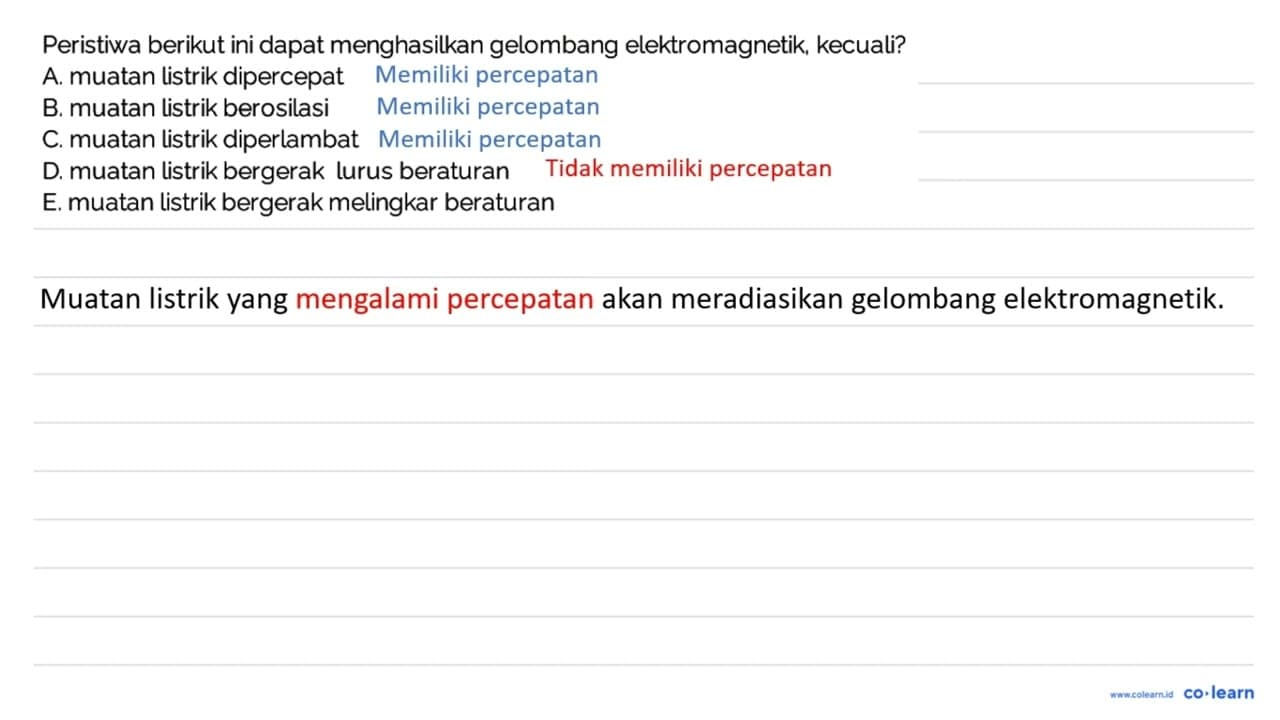 Peristiwa berikut ini dapat menghasilkan gelombang