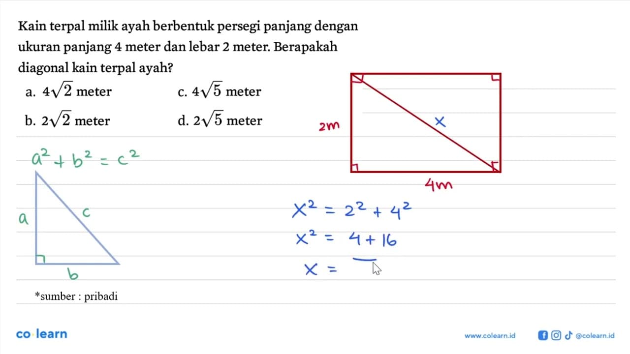 Kain terpal milik ayah berbentuk persegi panjang dengan