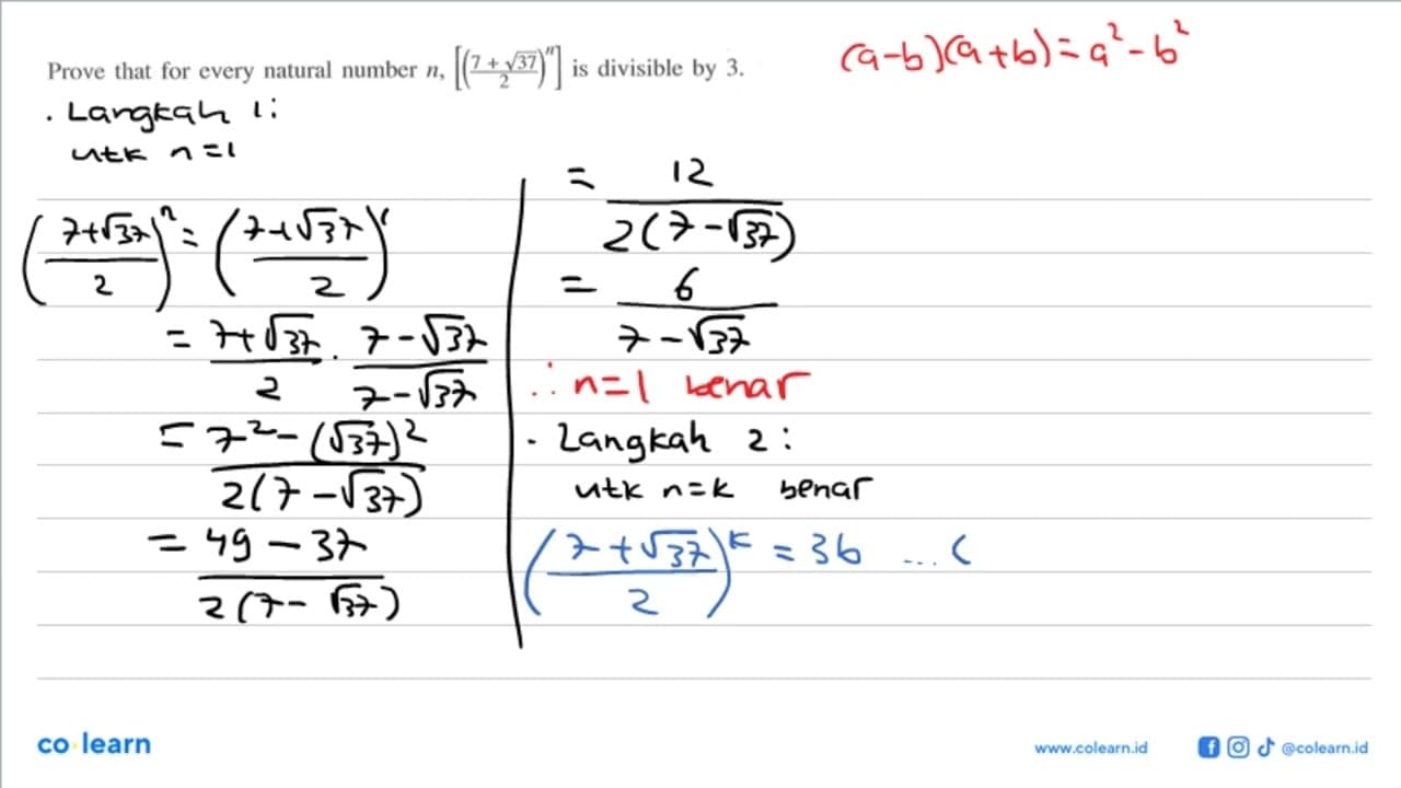 Prove that for every natural number n, [((7+