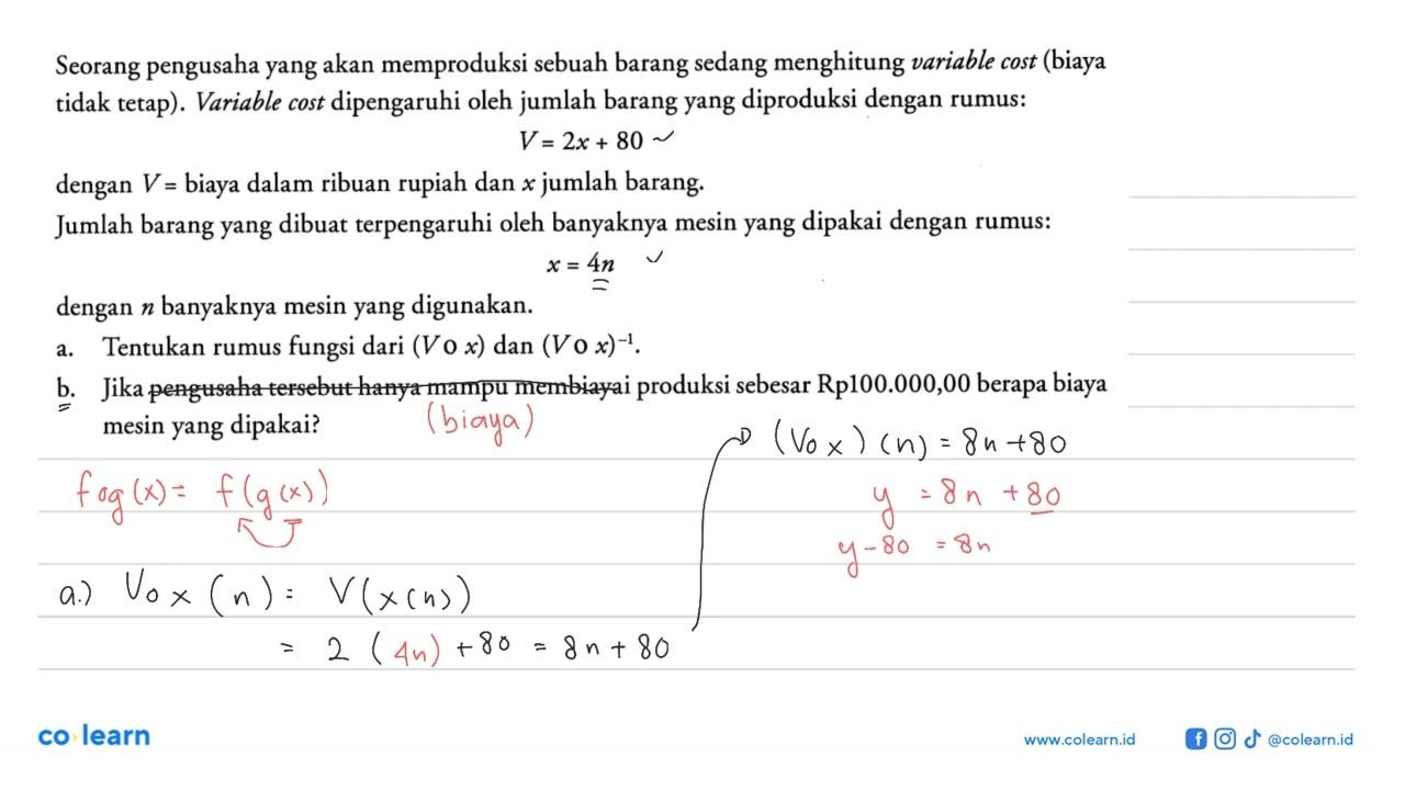 Seorang pengusaha yang akan memproduksi sebuah barang