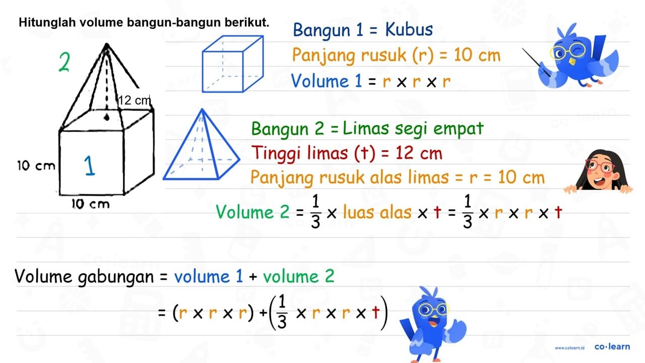 Hitunglah volume bangun-bangun berikut.