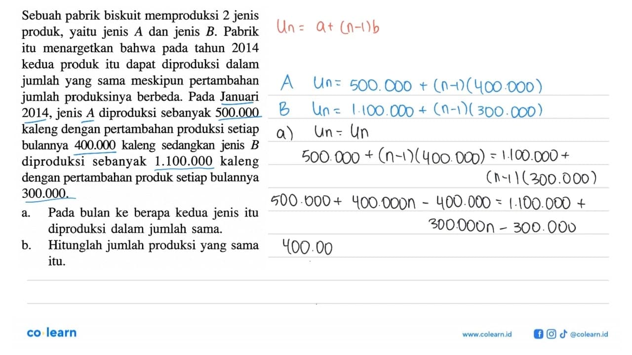 Sebuah pabrik biskuit memproduksi 2 jenis produk, yaitu