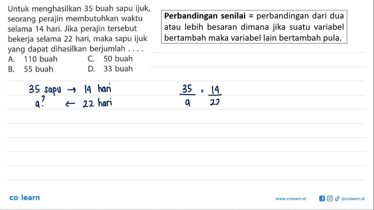 Untuk menghasilkan 35 buah sapu ijuk, seorang perajin