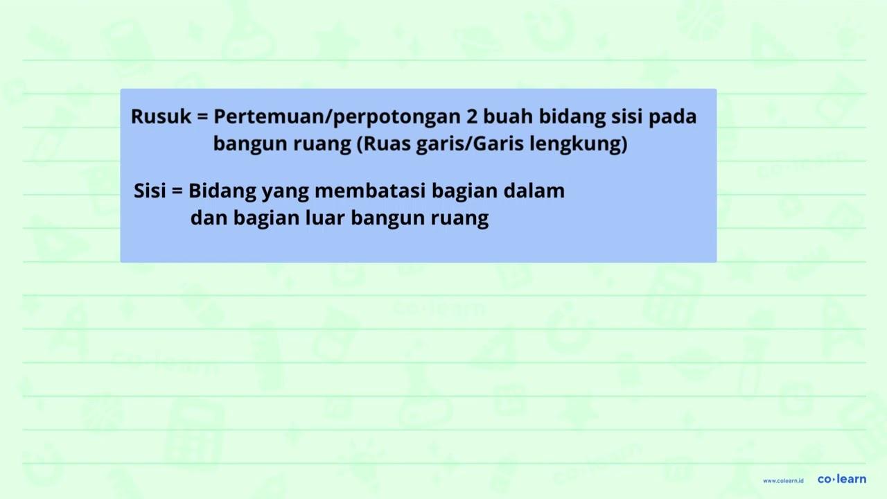 Rusuk balok AB//DC. Jika panjang A B=16 cm , maka panjang D