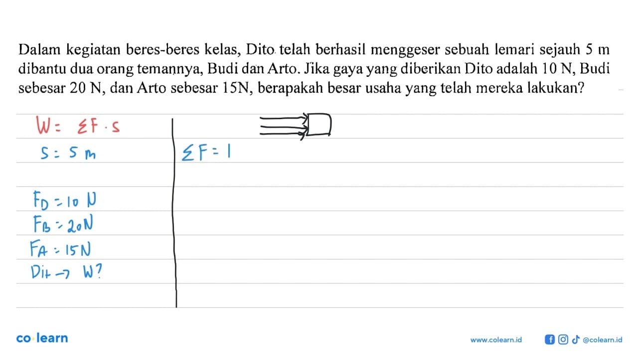 Dalam kegiatan beres-beres kelas, Dito telah berhasil