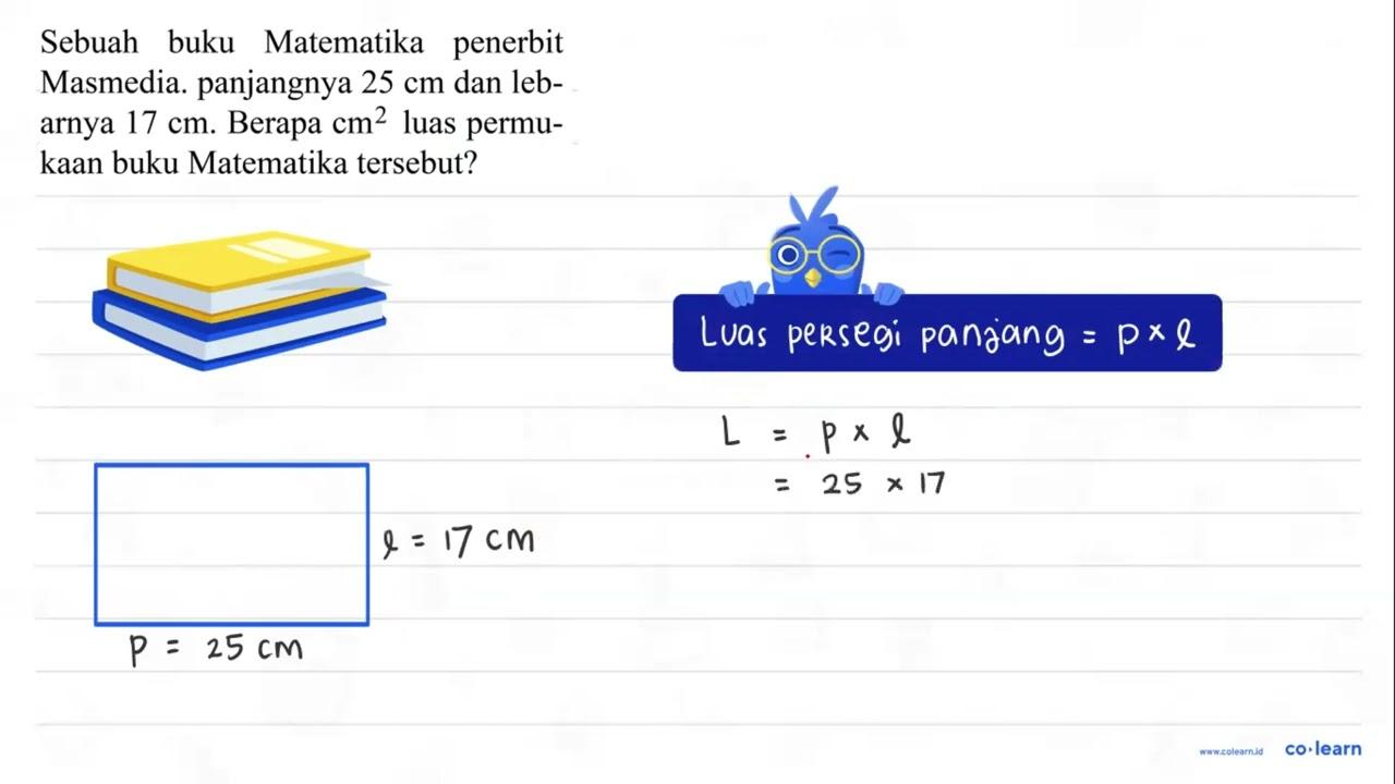 Sebuah buku Matematika penerbit Masmedia. panjangnya 25 cm