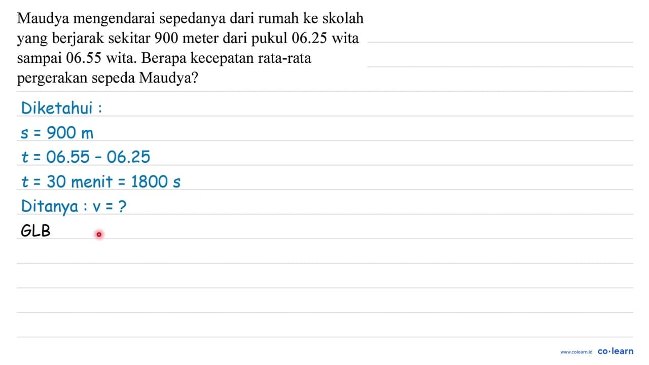 Maudya mengendarai sepedanya dari rumah ke skolah yang