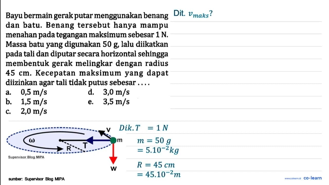 Bayu bermain gerak putar menggunakan benang dan batu.