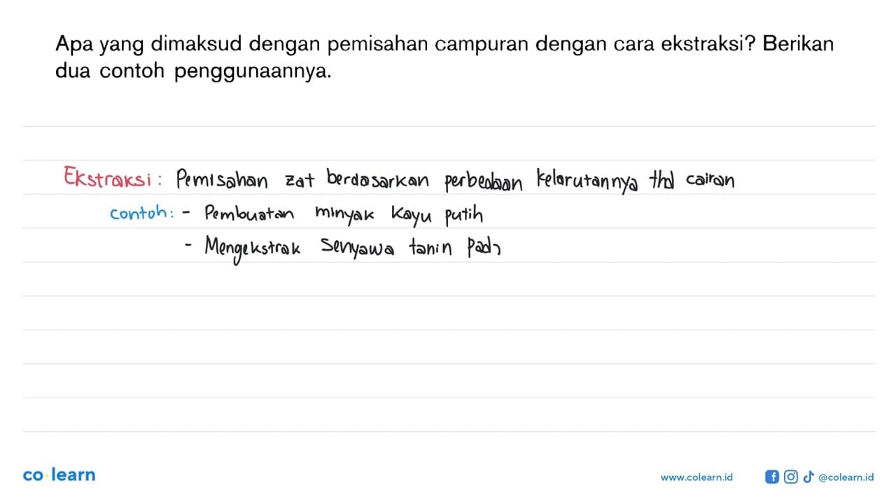 Apa yang dimaksud dengan pemisahan campuran dengan cara