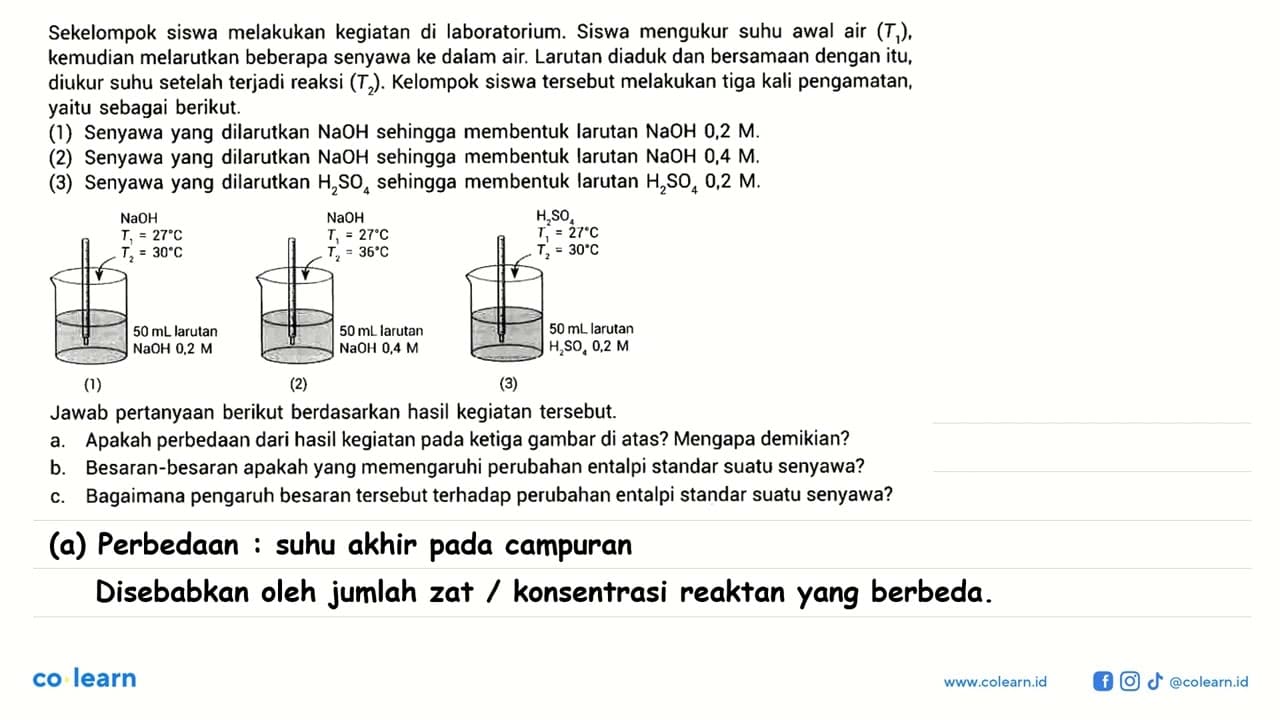 Sekelompok siswa melakukan kegiatan di laboratorium. Siswa