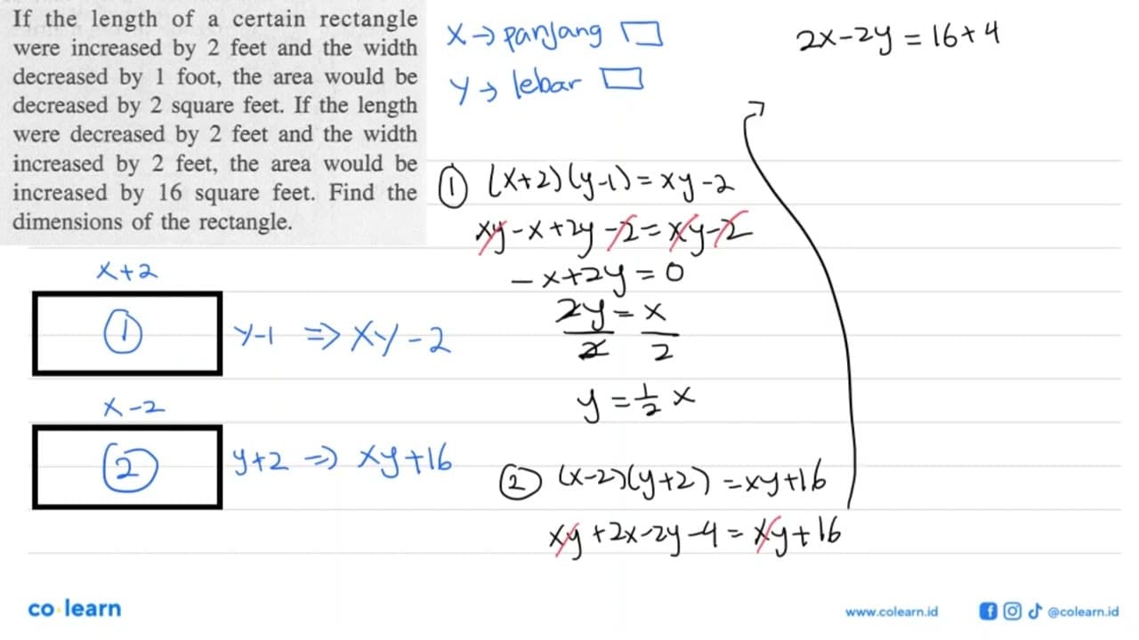 If the length of a certain rectangle were increased by 2