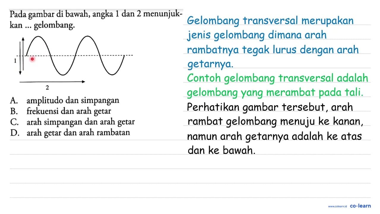 Pada gambar di bawah, angka 1 dan 2 menunjukkan ...