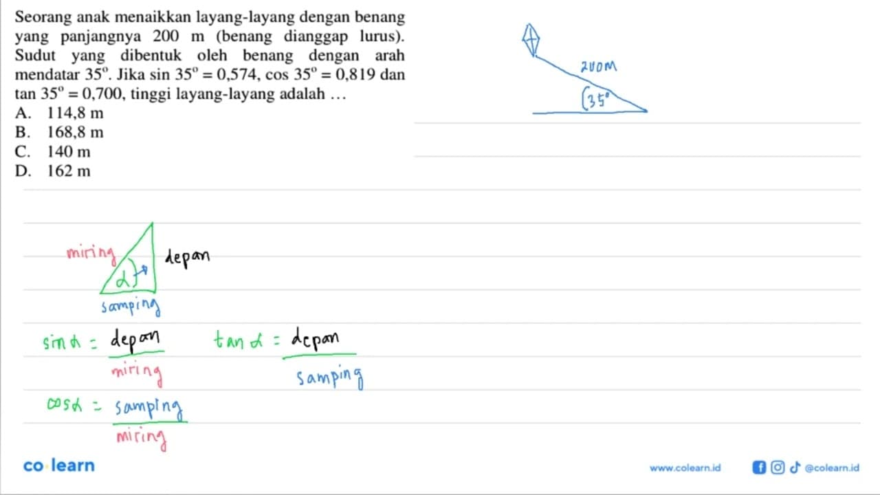 Seorang anak menaikkan layang-layang dengan benang yang