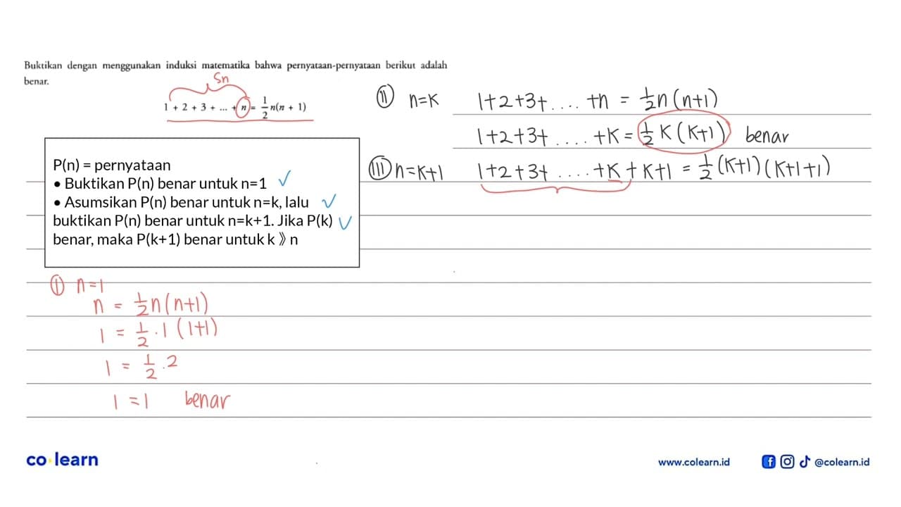 Buktikan dengan menggunakan induksi matematika bahwa