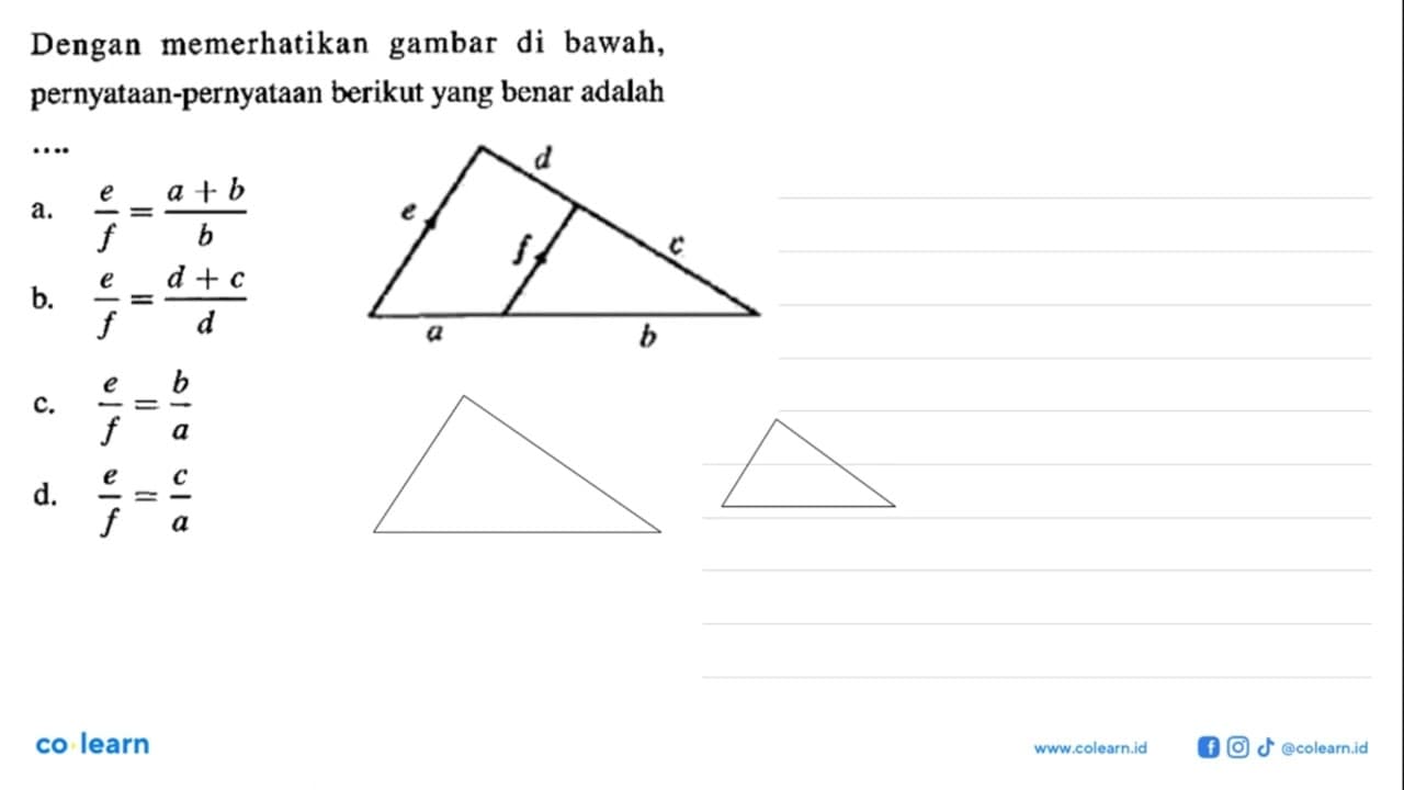 Dengan memerhatikan gambar di bawah, pernyataan-pernyataan