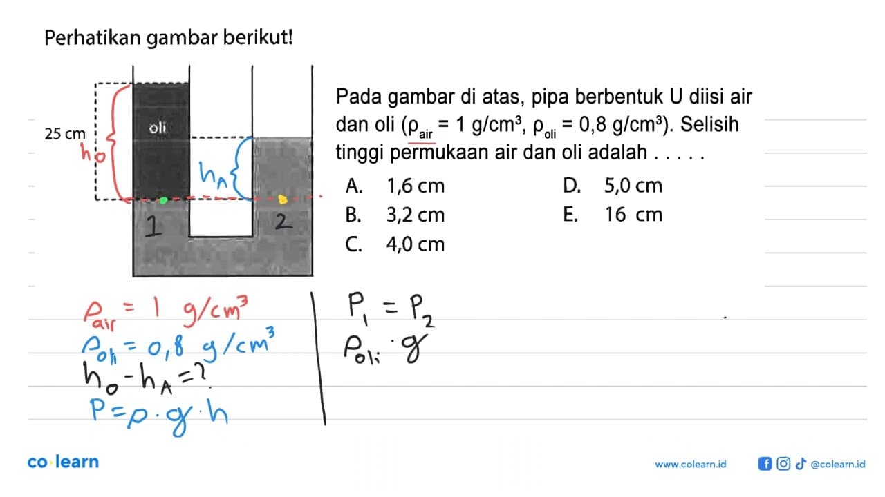 Perhatikan gambar berikut! Pada gambar di atas, pipa