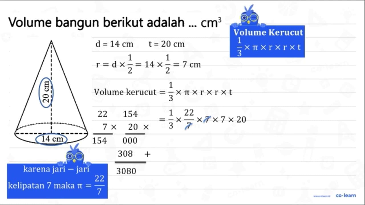 Volume bangun berikut adalah ... cm^(3)