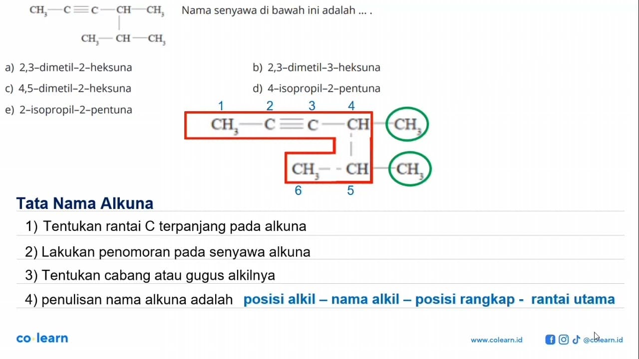 CH3-C=C-CH-CH3|CH3-CH-CH3Nama senyawa di bawah ini adalah