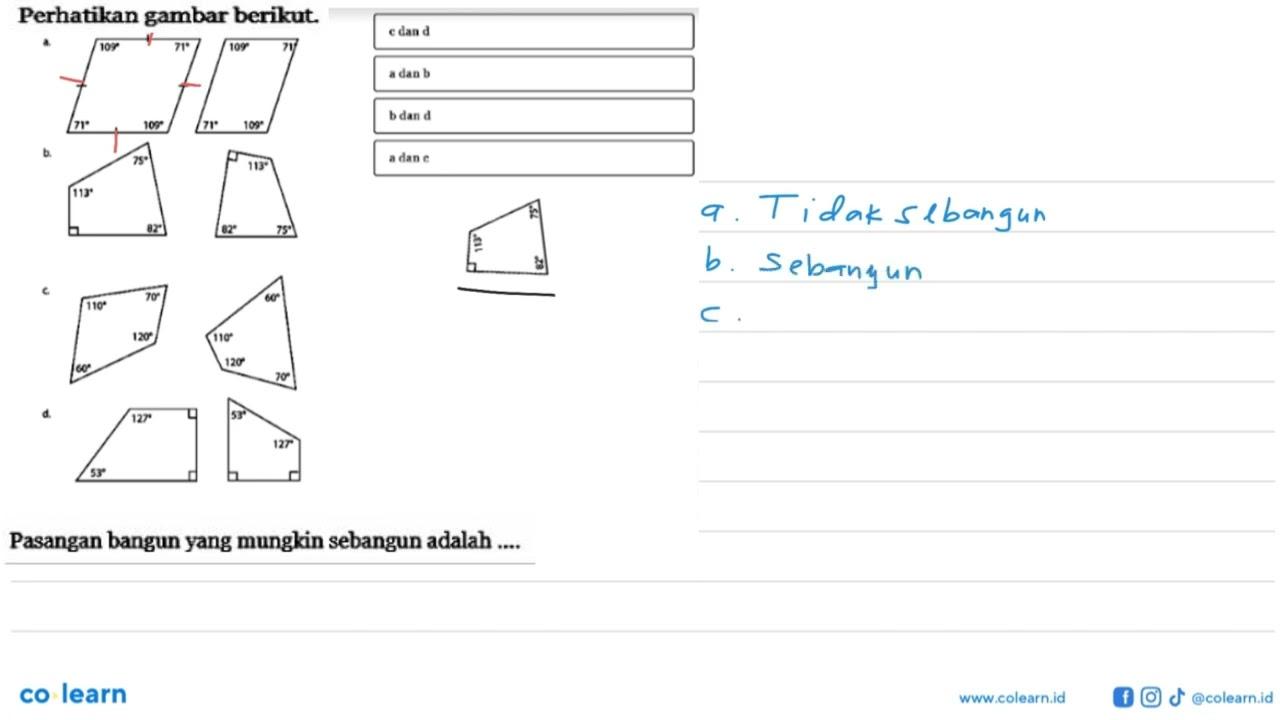 Perhatikan gambar berikut.a. 109 71 109 71 109 71 109 71 b.