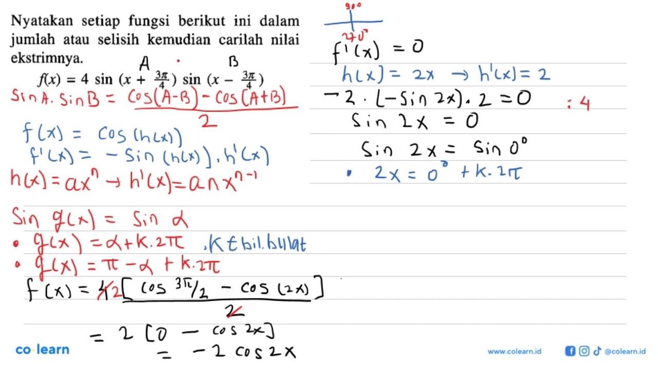 Nyatakan setiap fungsi berikut ini dalam jumlah atau