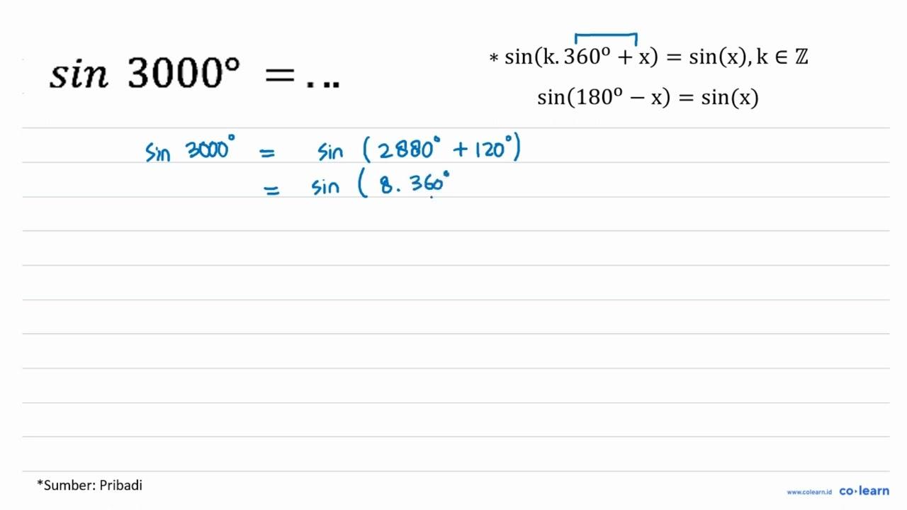 sin 3000=...
