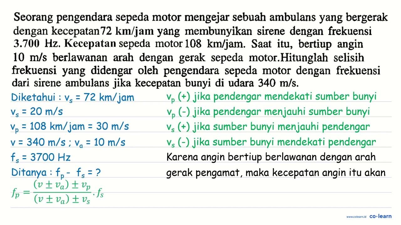 Seorang pengendara sepeda motor mengejar sebuah ambulans