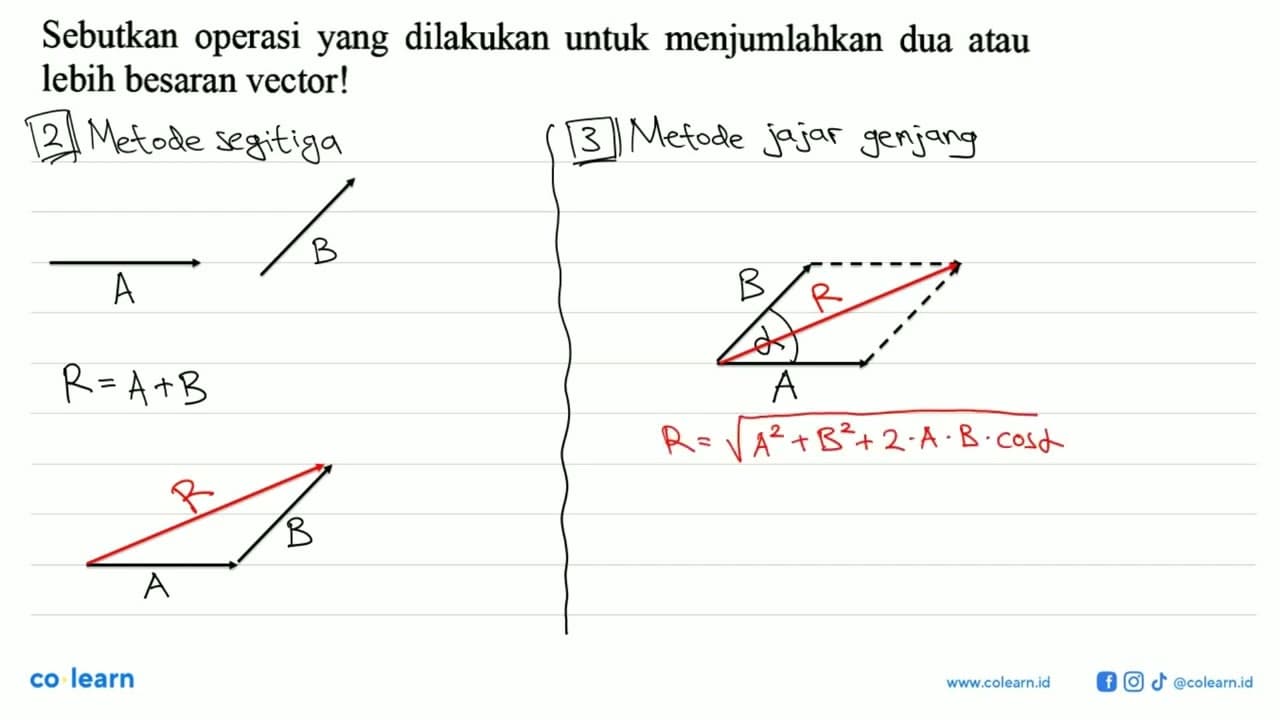 Sebutkan operasi yang dilakukan untuk menjumlahkan dua atau