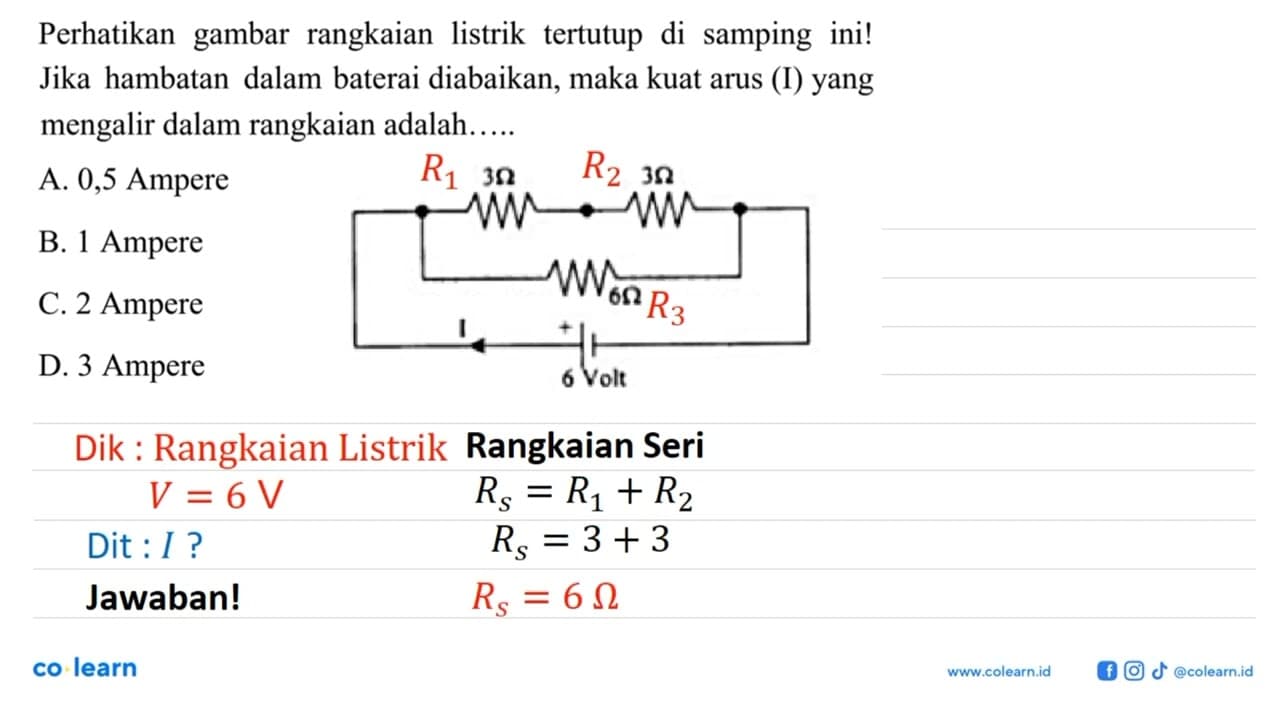 Perhatikan gambar rangkaian listrik tertutup di samping