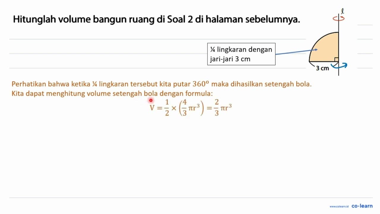 Hitunglah volume bangun ruang di Soal 2 di halaman