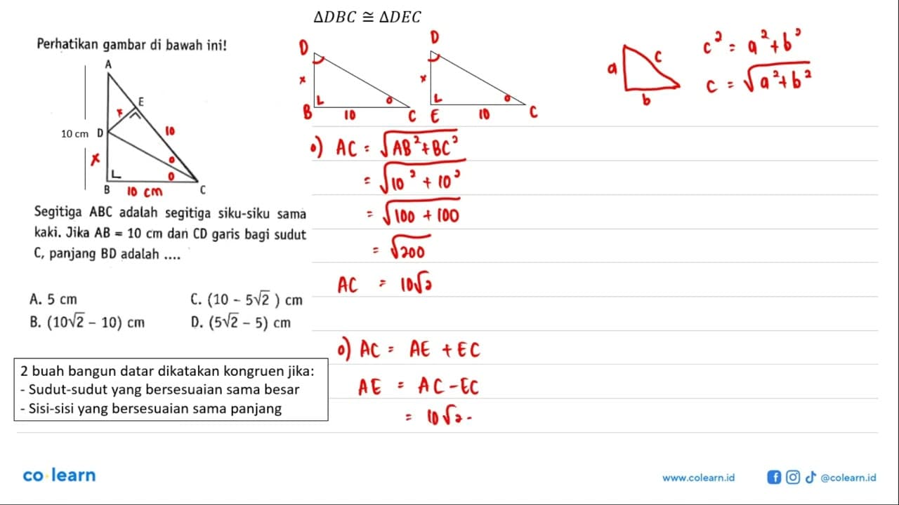 Perikan gambar di bawah ini! Segitiga ABC adalah segitiga