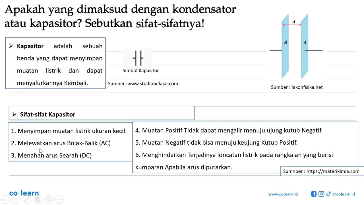 Apakah yang dimaksud dengan kondensator atau kapasitor?