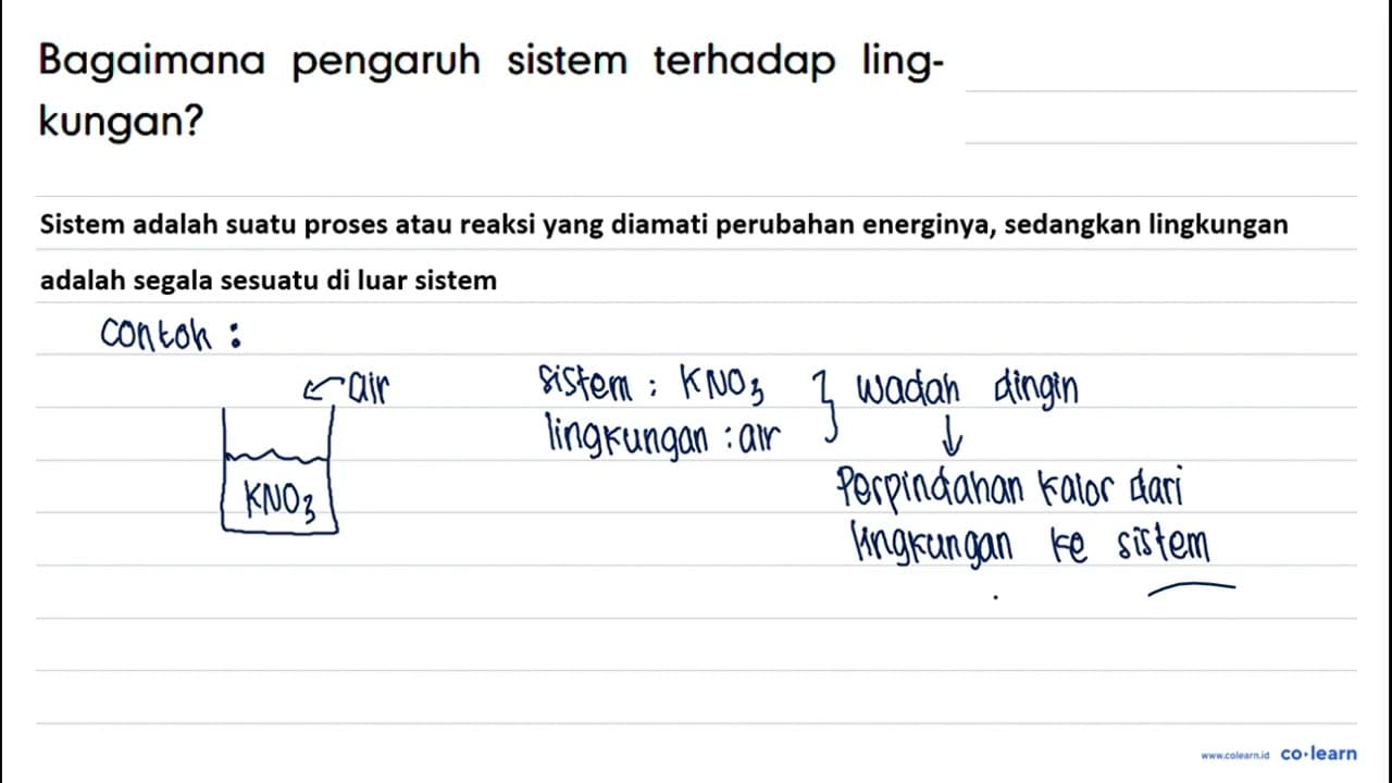 Bagaimana pengaruh sistem terhadap lingkungan?