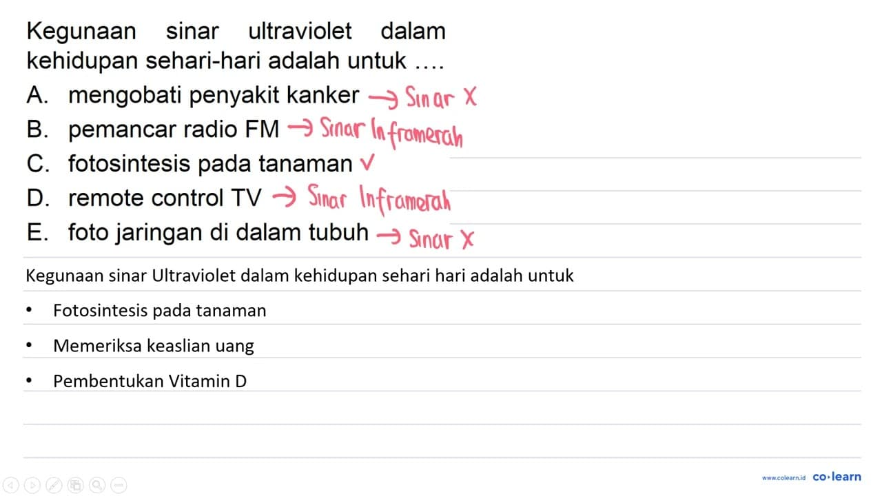 Kegunaan sinar ultraviolet dalam kehidupan sehari-hari