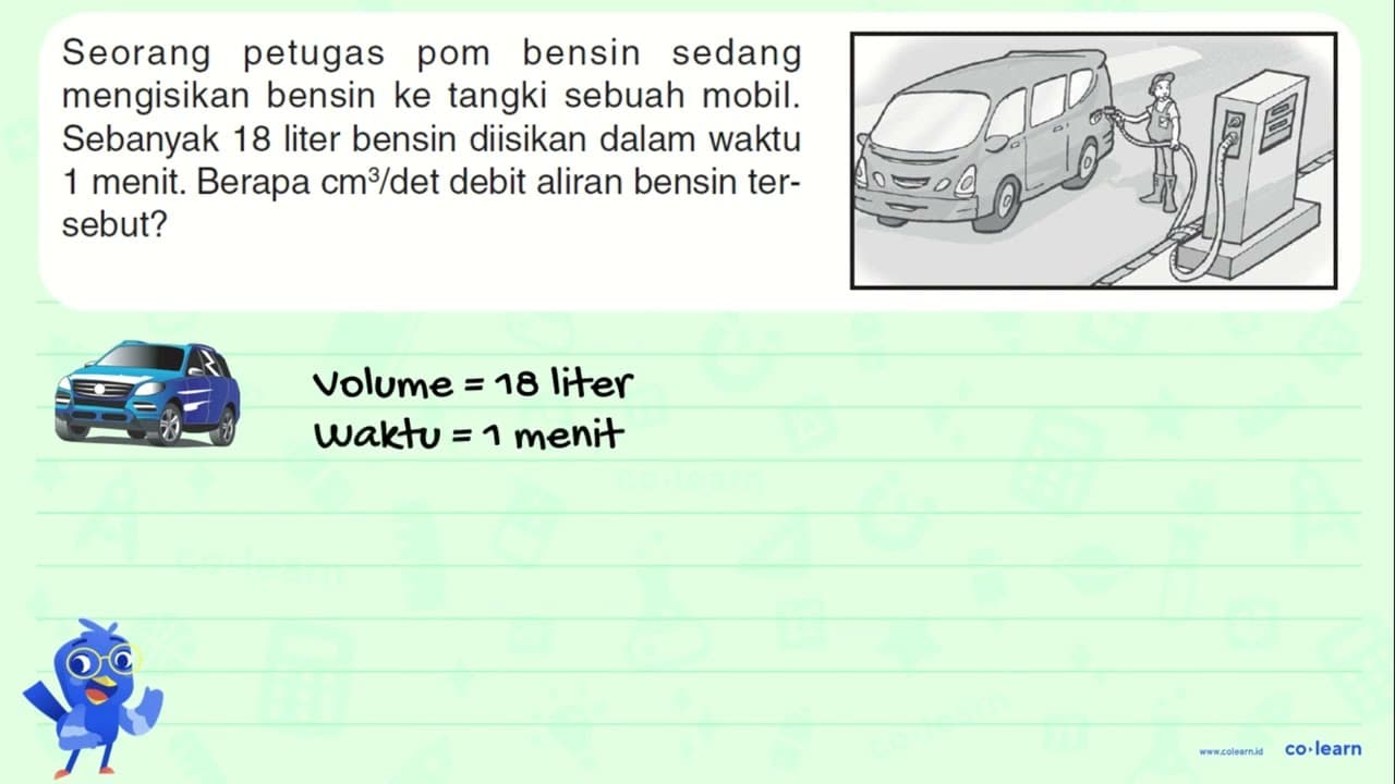 Seorang petugas pom bensin sedang mengisikan bensin ke