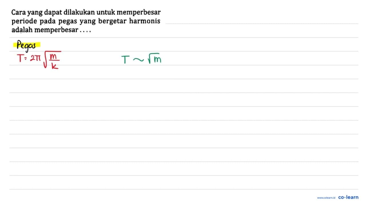 Cara yang dapat dilakukan untuk memperbesar periode pada