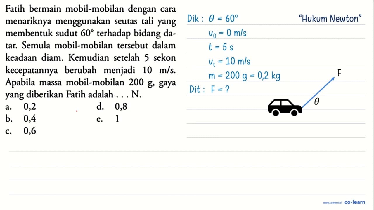 Fatih bermain mobil-mobilan dengan cara menariknya