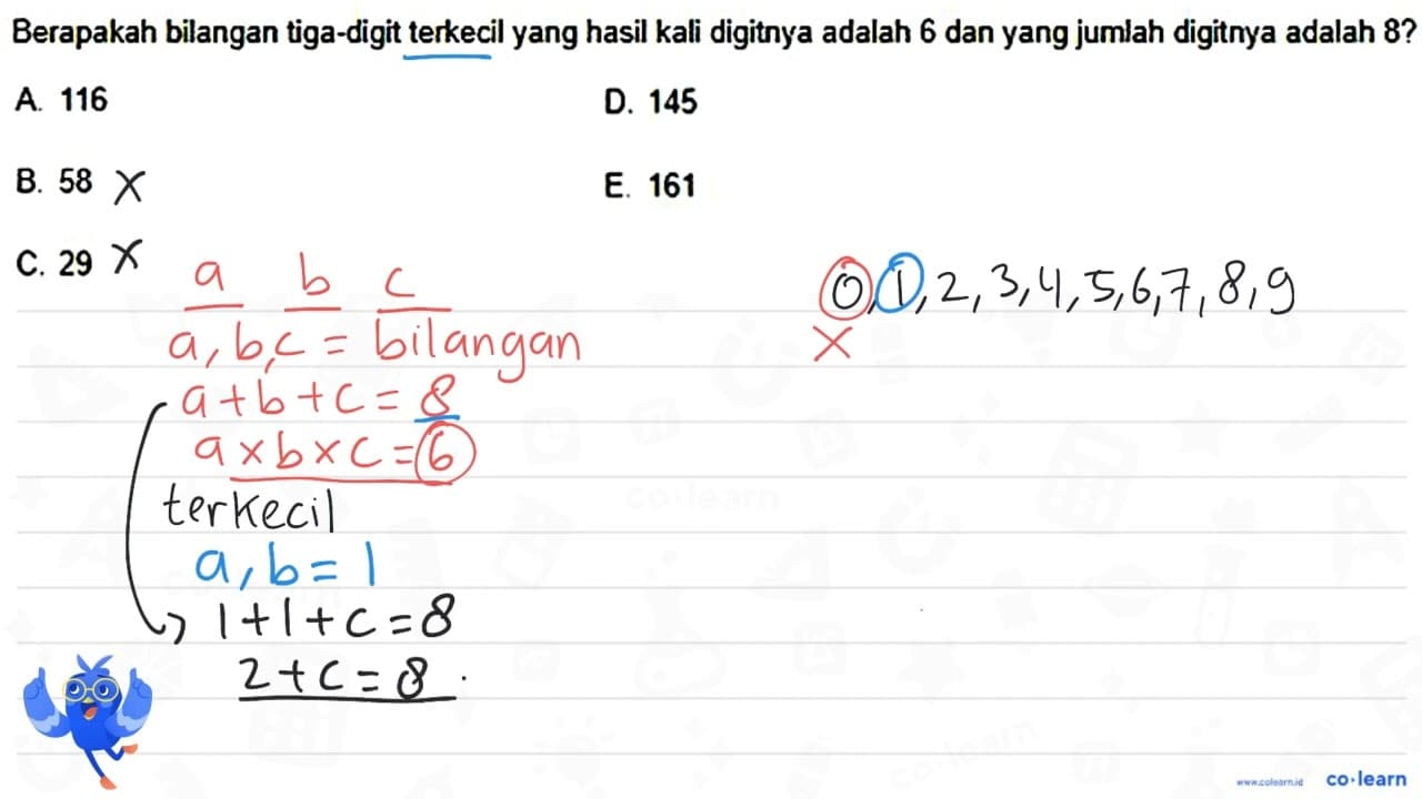 Berapakah bilangan tiga-digit terkecil yang hasil kali