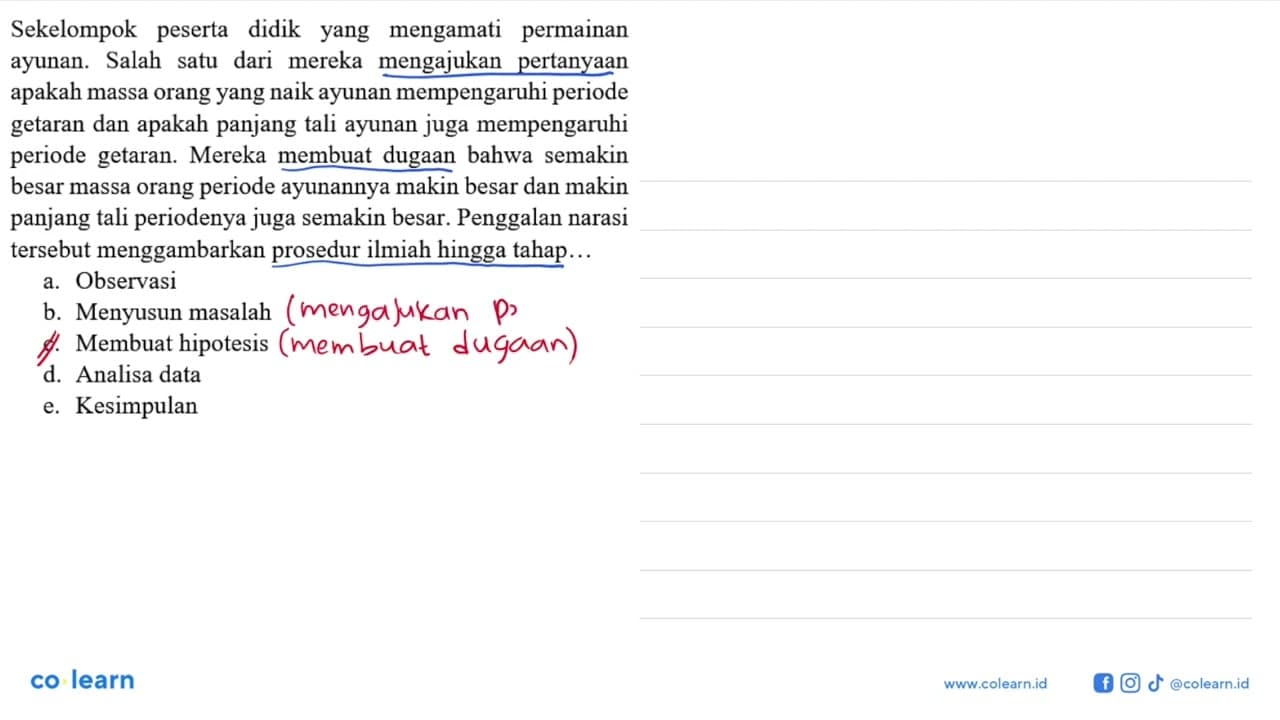 Sekelompok peserta didik yang mengamati permainan ayunan.