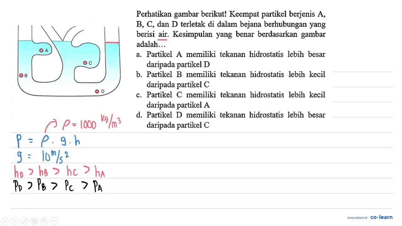 Perhatikan gambar berikut! Keempat partikel berjenis A , B,