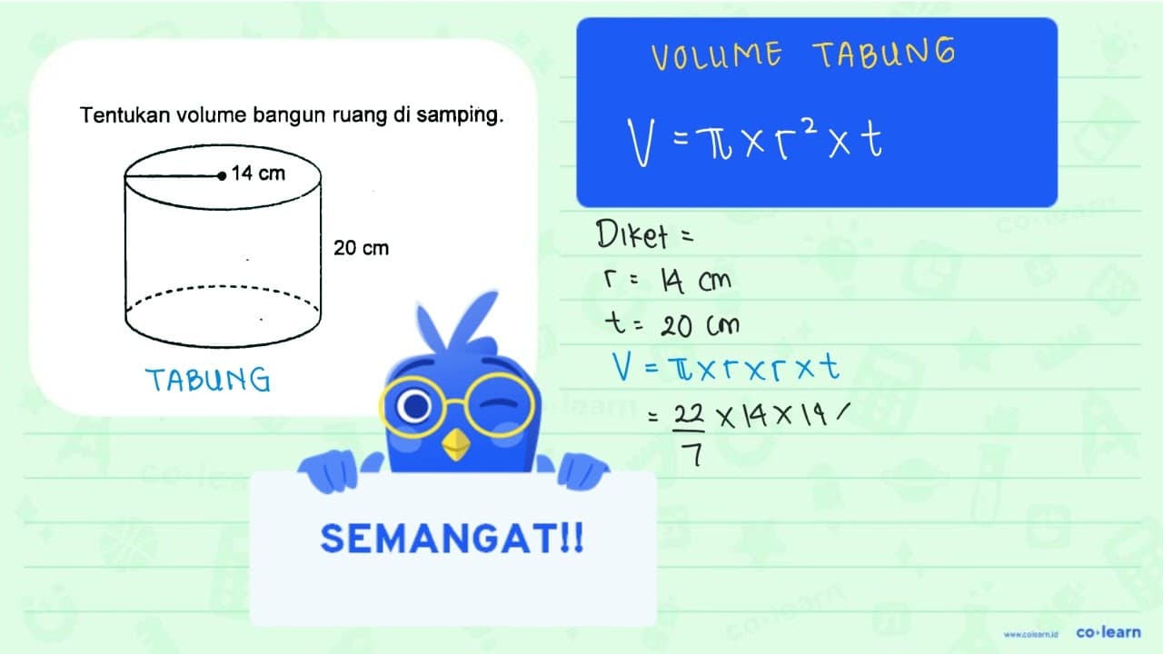 Tentukan volume bangun ruang di samping