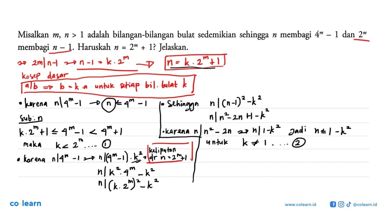 Misalkan m, n > 1 adalah bilangan-bilangan bulat sedemekian